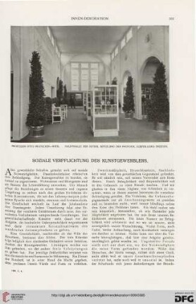 Soziale Verpflichtung des Kunstgewerblers