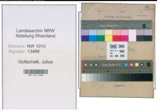 Entnazifizierung Julius Gottschalk , geb. 01.05.1901 ()