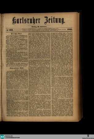 Karlsruher Zeitung, [No. 265]