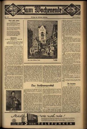 Vierte Ausgabe vom Samstag, den 26. Oktober 1935.
