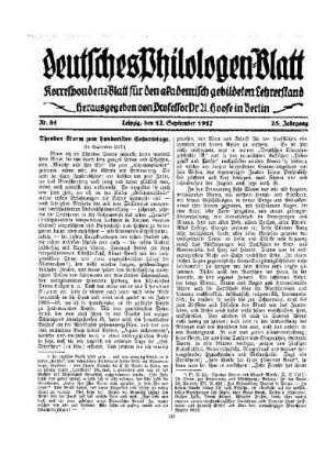 Theodor Storm zum hundertsten Geburtstage : (14. September 1917)