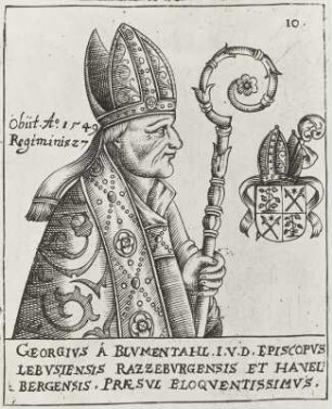 Bildnis des Bischofs von Lebus, Ratzeburg und Havelberg Georg von Blumenthal