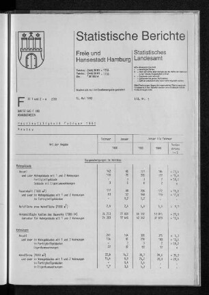 Hochbautätigkeit Februar 1990 : Lfd. Nr. 5