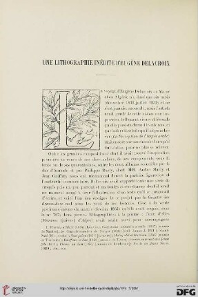 4. Pér. 12.1914-1916: Une lithographie inédite d'Eugéne Delacroix