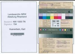 Entnazifizierung Karl Huenerbein , geb. 15.04.1897 (Techn. Angestellter)