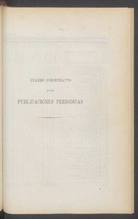 Cuadro demostrativo de las publicaciones periódicas