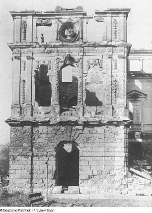 Dresden. Ruine des Palais im Großen Garten. Südöstlicher Seitenflügel