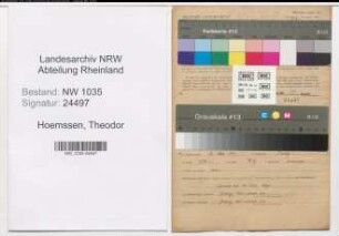 Entnazifizierung Theodor Hoemssen , geb. 13.03.1904 (Bergbauangestellter)