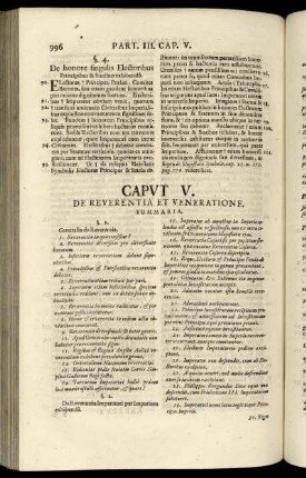 Caput V. De Reverentia Et Veneratione.