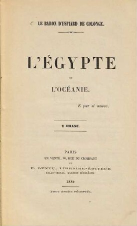 L' Égypte et l'Océanie