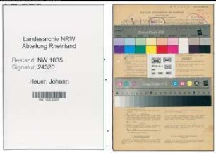 Entnazifizierung Johann Heuer , geb. 25.03.1889 (Maschinist)