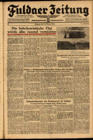 Ausgabe vom Montag, den 14. Februar 1944.