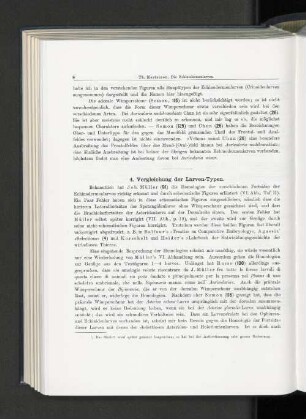 4. Vergleichung der Larven-Typen.