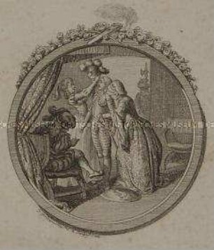Fünftes Blatt zu Reichard's Bibliothek der Romane. Zehnter Band. Titelvignette zu dem Aufsatz "Palmerin von Oliva"