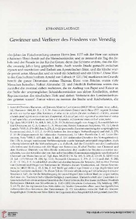 Gewinner und Verlierer des Friedens von Venedig