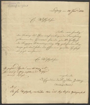 Brief an Jacob Grimm : 24.01.1820-15.07.1836