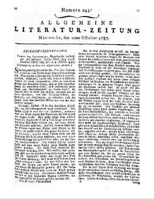 Philon der tugendhafte leidende Pädagog. In Spaziergängen. Leipzig: Sommer 1787