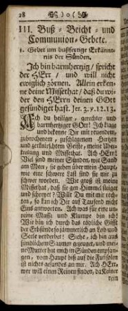 III. Buß-Beicht- und Communion-Gebete.