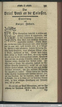 Der Brief Pauli an die Colosser