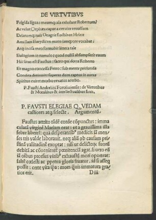 P. Fausti Elegiae Quedam castiores atque selecte.