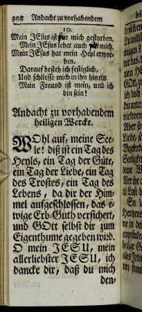 Andacht zu vorhabendem heiligen Wercke