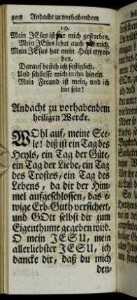 Andacht zu vorhabendem heiligen Wercke