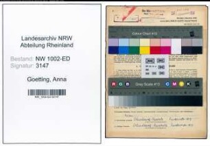 Entnazifizierung Anna Goetting, geb. 08.05.1889 (Verw.Angest.)