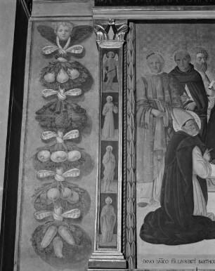 Maria mit Kind und acht Heiligen — Maria mit Kind und Heiligen: Rahmen — Pilaster