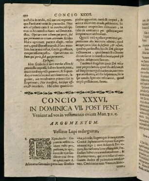 290-299, Concio XXXVI. in dominica VII. post pentecostes