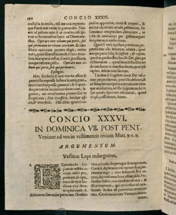 290-299, Concio XXXVI. in dominica VII. post pentecostes