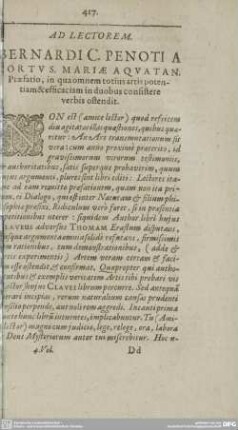 AD LECTOREM.