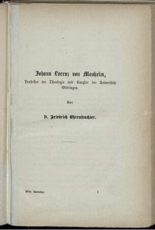 Johann Lorenz von Mosheim