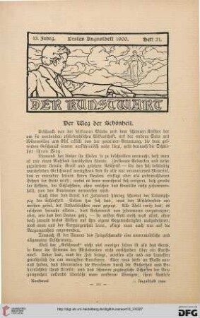 Heft 21 (1. Augustheft 1900)