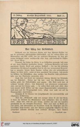 Heft 21 (1. Augustheft 1900)