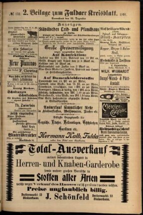 Dritte Ausgabe vom Samstag, den 21. Dezember 1901.