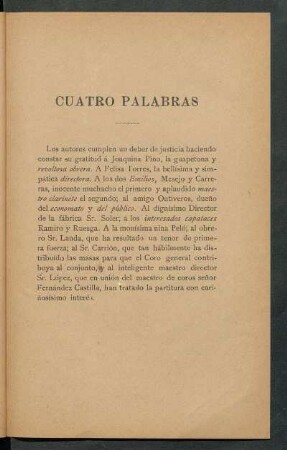 Cuatro palabras