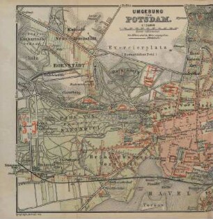Karte: Umgebung von Potsdam (1:25 000)