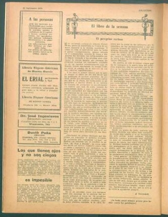El libro de la semana : El peregrino curioso