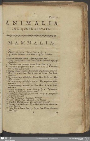 Animalia In Liquore Servata