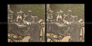 Erzherzog Franz Ferdinand und Gemahlin Sophie Chotek von Chotkowa in einer Kutsche, Wien