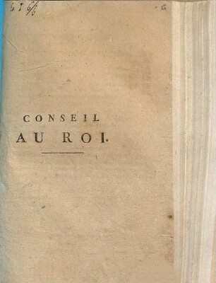 Conseil au Roi