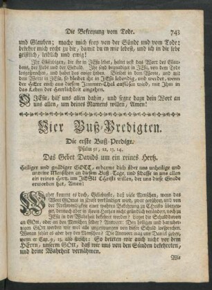 Vier Buß-Predigten