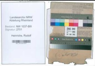 Entnazifizierung Rudolf Heinrichs , geb. 21.10.1902 ()