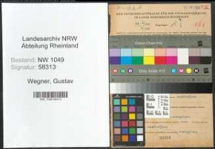 Entnazifizierung Gustav Wegner , geb. 08.07.1898 (Kaufmann)