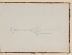 Unvollendete Studie einer dreiarmigen Öllampe [aus einem Skizzenbuch der Rosette Städel, Blatt 2r]