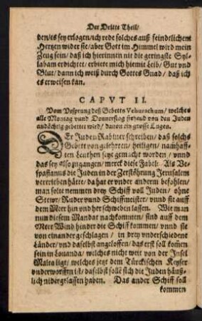 Caput II. Vom Ursprung deß Gebetts Vehurachum ...