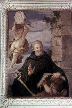 Der heilige Benedikt und Engel