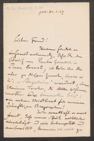 Brief an Friedrich Spitta : 22.01.1897