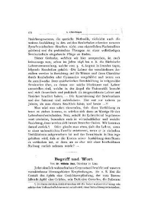 Begriff und Wort