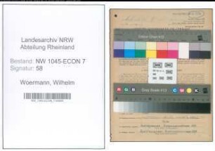 Entnazifizierung Wilhelm Woermann , geb. 02.02.1889 (Schuhmacher)
